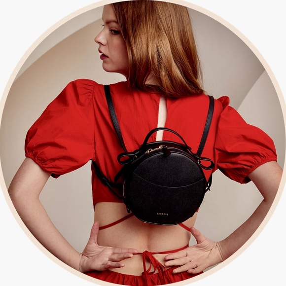 Senreve Black Circa Pebbled Leather Bag New With Tags - Picture 3 of 9